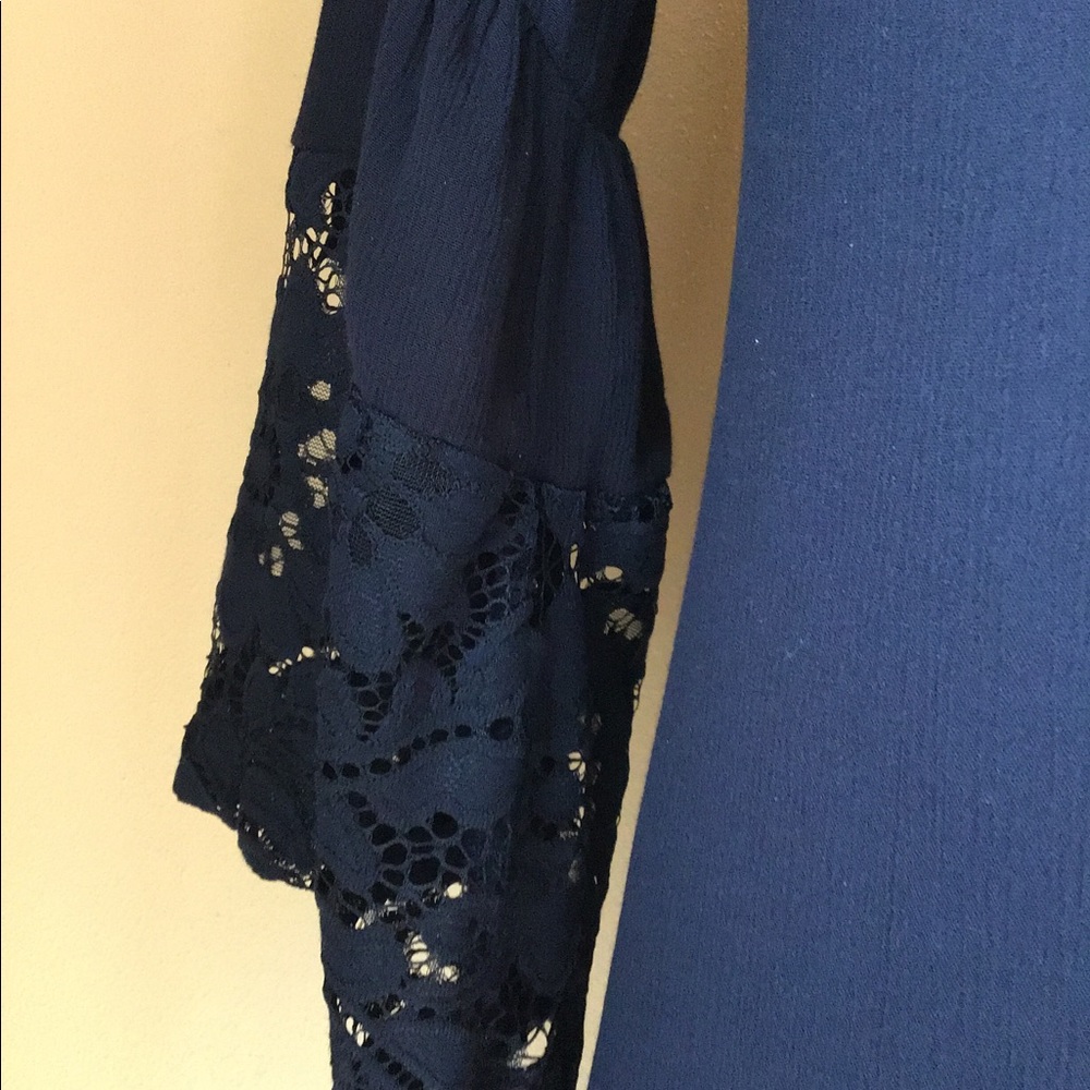 Navy Lace Up Dress! - Picture 8 of 8